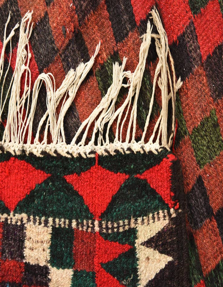 Detail image of  5' 3 x 10'  Hand Woven Kilim Fars Wool Runner Rug