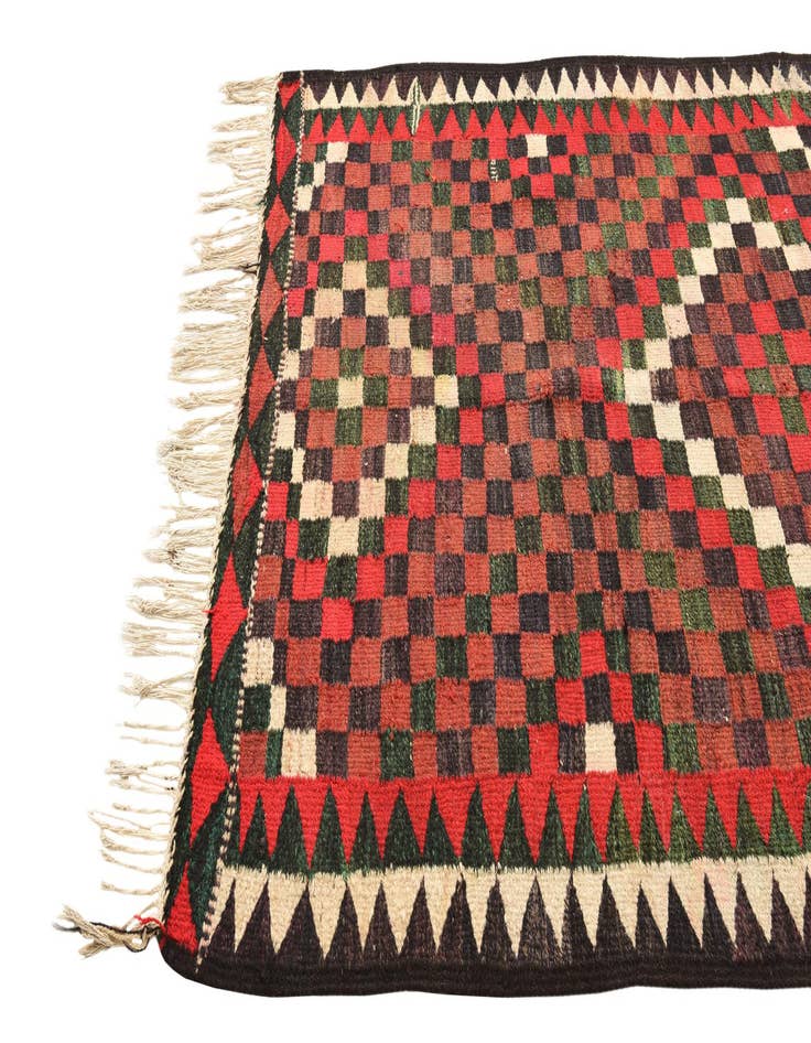 Detail image of  5' 3 x 10'  Hand Woven Kilim Fars Wool Runner Rug