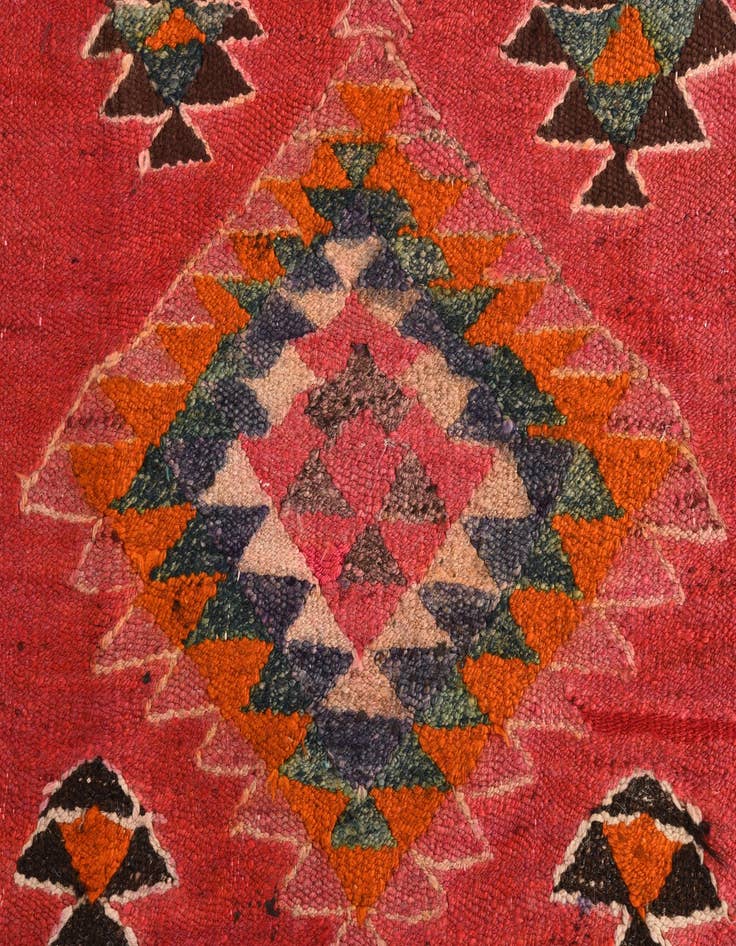 Detail image of  4' 1 x 9' 4  Hand Woven Kilim Fars Wool Runner Rug