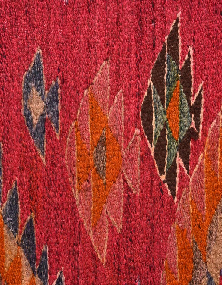 Detail image of  4' 1 x 9' 4  Hand Woven Kilim Fars Wool Runner Rug