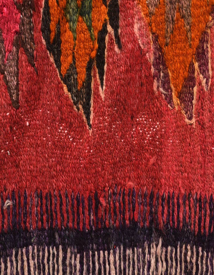 Detail image of  4' 1 x 9' 4  Hand Woven Kilim Fars Wool Runner Rug