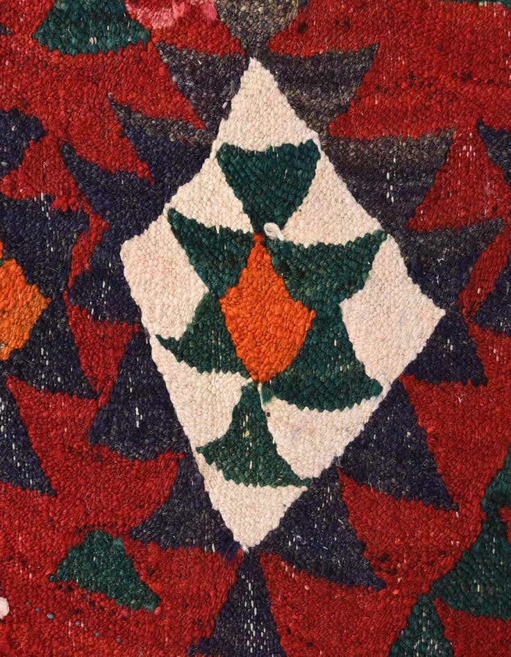 Detail image of  4' 10 x 9' 3  Hand Woven Kilim Fars Wool Runner Rug