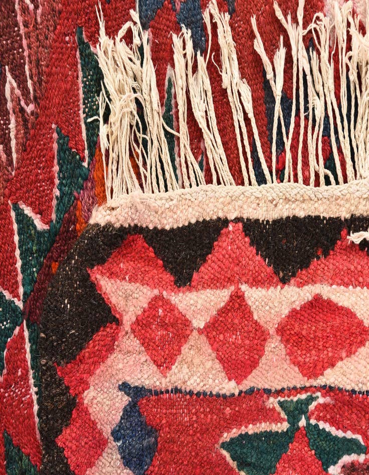 Detail image of  4' 10 x 9' 3  Hand Woven Kilim Fars Wool Runner Rug