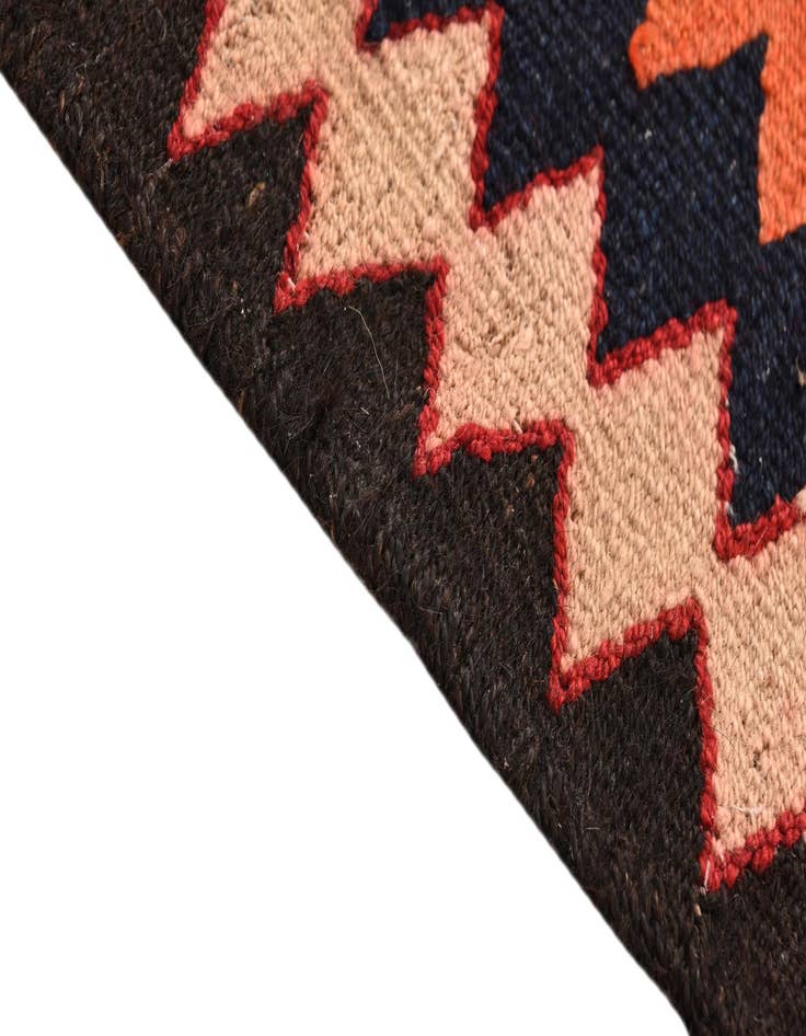 Detail image of  4' 9 x 9' 10  Hand Woven Kilim Fars Wool Runner Rug