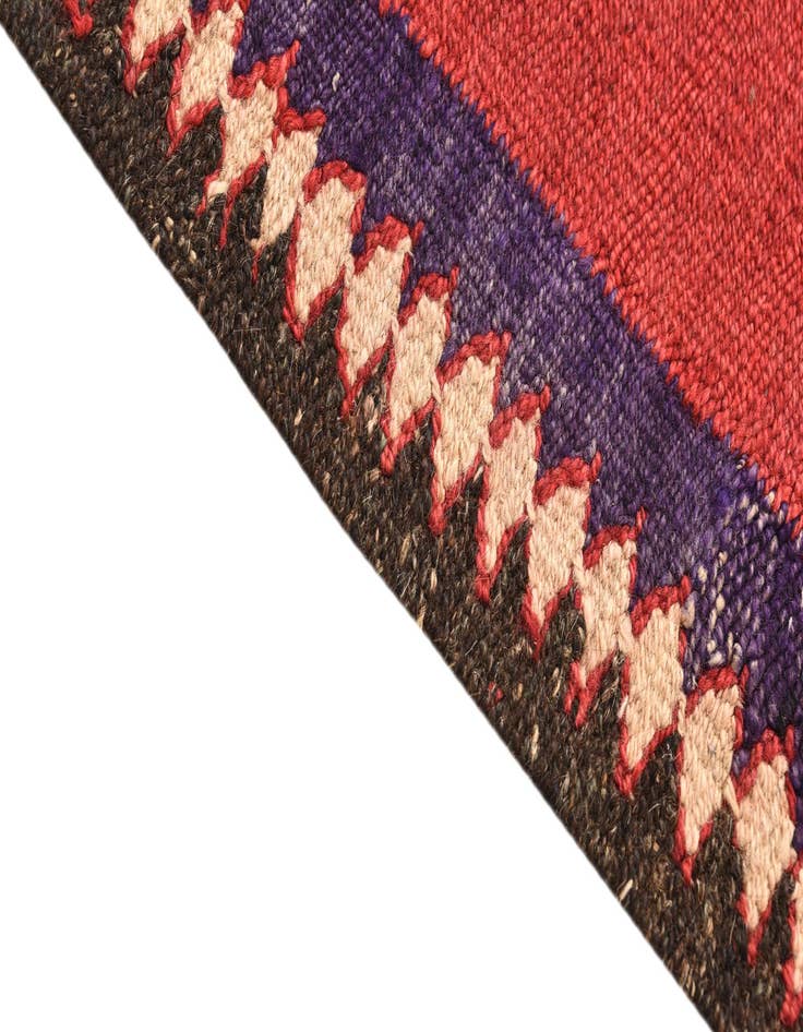Detail image of  4' 2 x 7' 1  Hand Woven Kilim Fars Wool Runner Rug