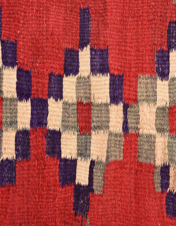 Detail image of  4' 2 x 7' 1  Hand Woven Kilim Fars Wool Runner Rug