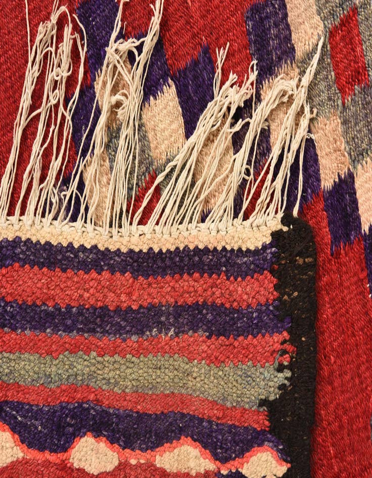 Detail image of  4' 2 x 7' 1  Hand Woven Kilim Fars Wool Runner Rug