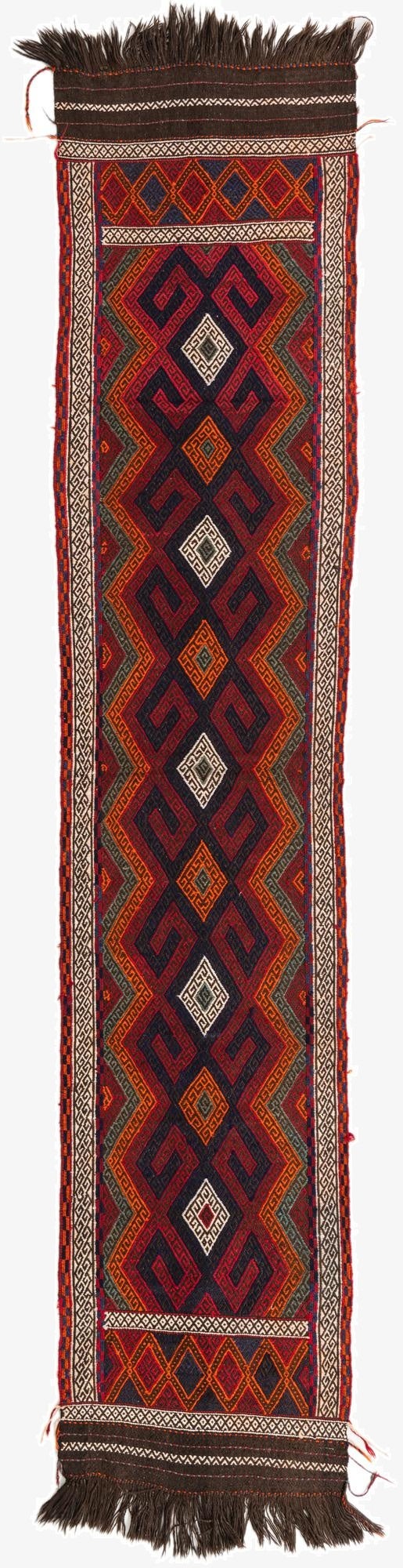  2' 1 x 10' 6  Hand Knotted Kilim Fars Persian Wool Runner Rug