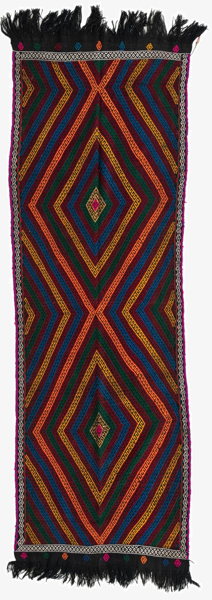  2' 10 x 8' 9  Hand Knotted Kilim Fars Persian Wool Runner Rug