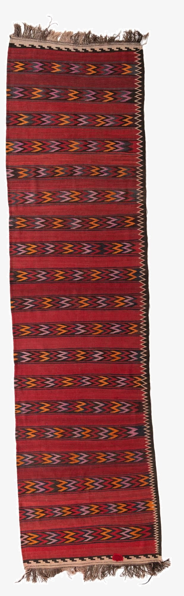  4' x 15'  Hand Woven Kilim Fars Wool Runner Rug