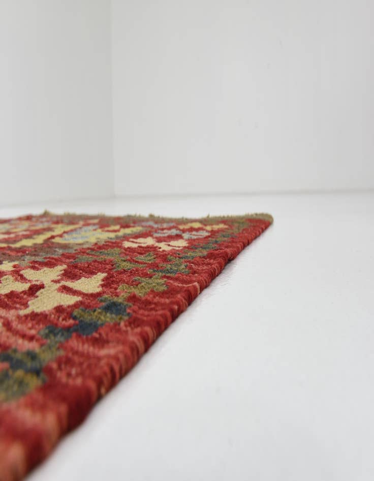 Detail image of  3' 4 x 6' 6  Hand Woven Kilim Maymana Wool Runner Rug