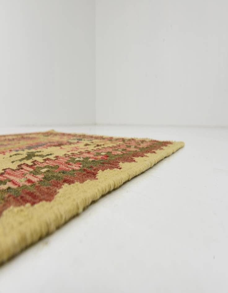 Detail image of  3' 3 x 6' 5  Hand Woven Kilim Maymana Wool Runner Rug