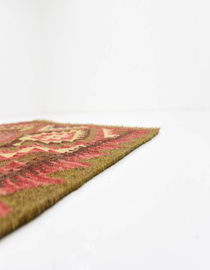 Detail image of  3' 2 x 6' 7  Hand Woven Kilim Maymana Wool Runner Rug