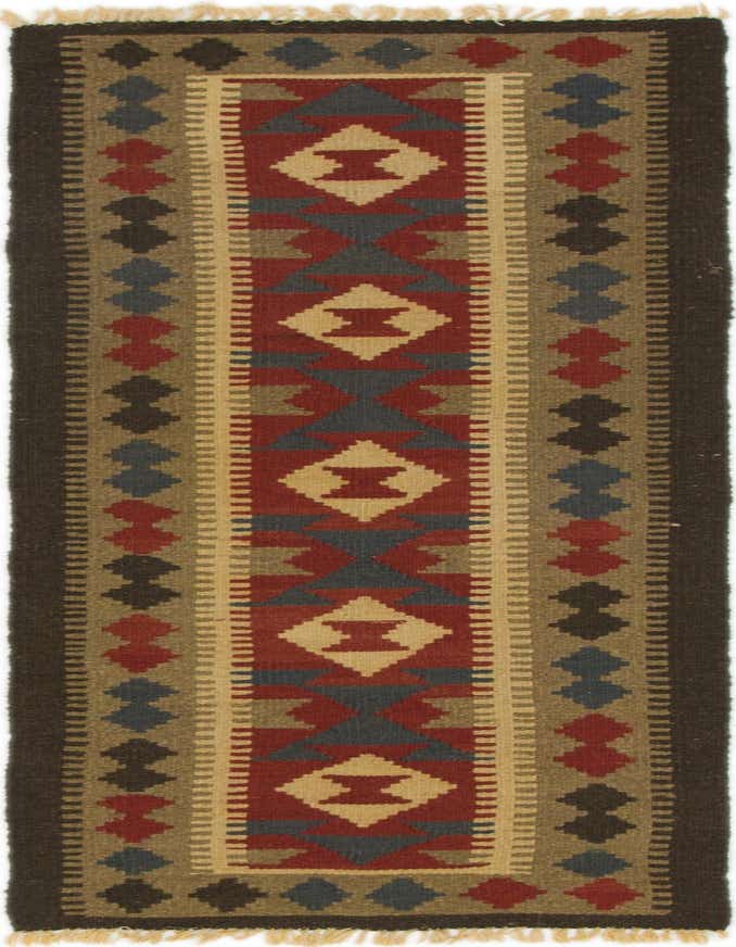Primary image  2' x 6' 3  Hand Woven Kilim Maymana Wool Runner Rug