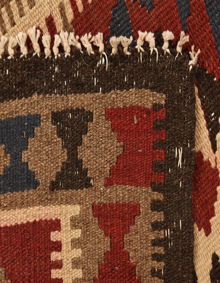 Detail image of  2' 3 x 6' 8  Hand Woven Kilim Maymana Wool Runner Rug