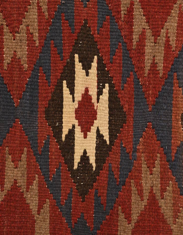 Detail image of  2' 3 x 6' 8  Hand Woven Kilim Maymana Wool Runner Rug