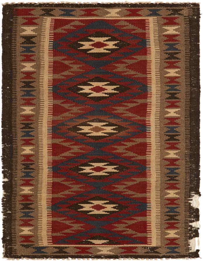 Primary image  2' 3 x 6' 8  Hand Woven Kilim Maymana Wool Runner Rug