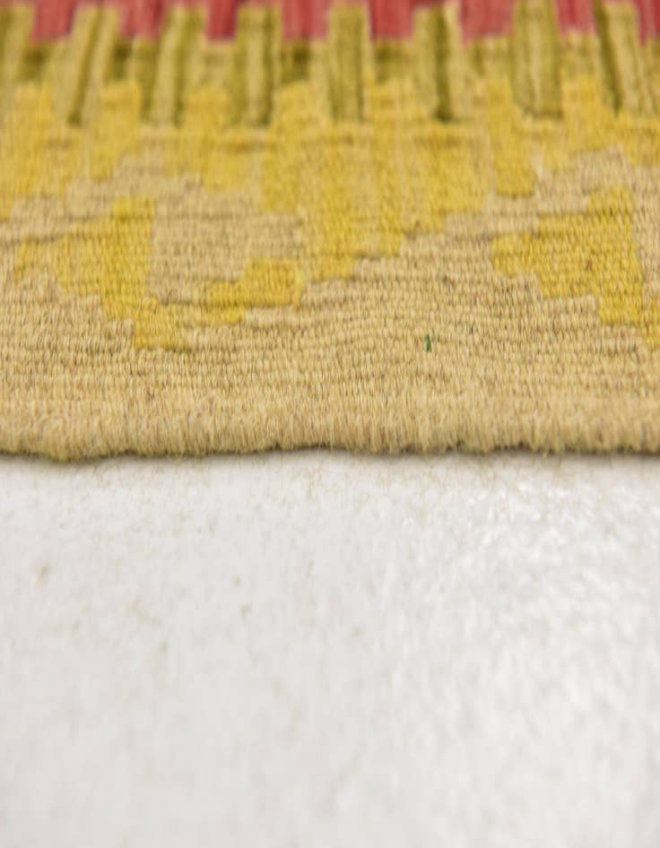 Detail image of  3' 3 x 6' 6  Hand Woven Kilim Maymana Wool Runner Rug