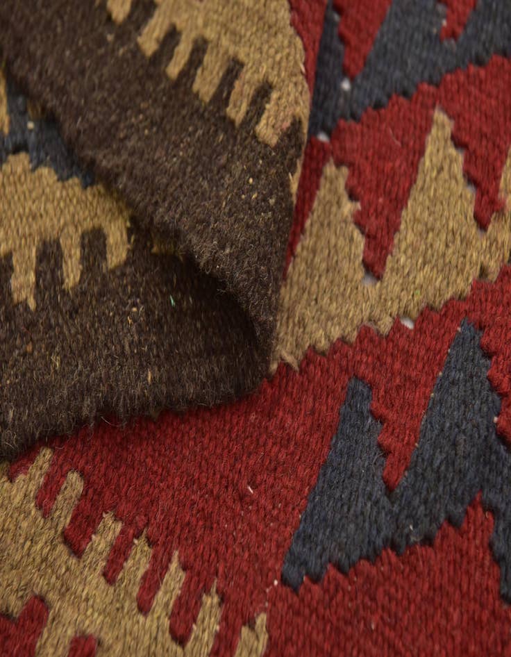 Detail image of  3' 5 x 6' 8  Hand Woven Kilim Maymana Wool Runner Rug