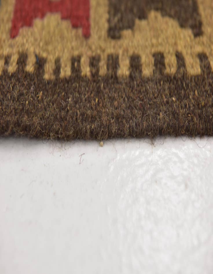 Detail image of  3' 3 x 6' 5  Hand Woven Kilim Maymana Wool Runner Rug