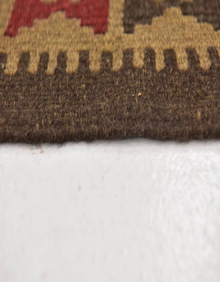 Detail image of  3' 3 x 6' 6  Hand Woven Kilim Maymana Wool Runner Rug