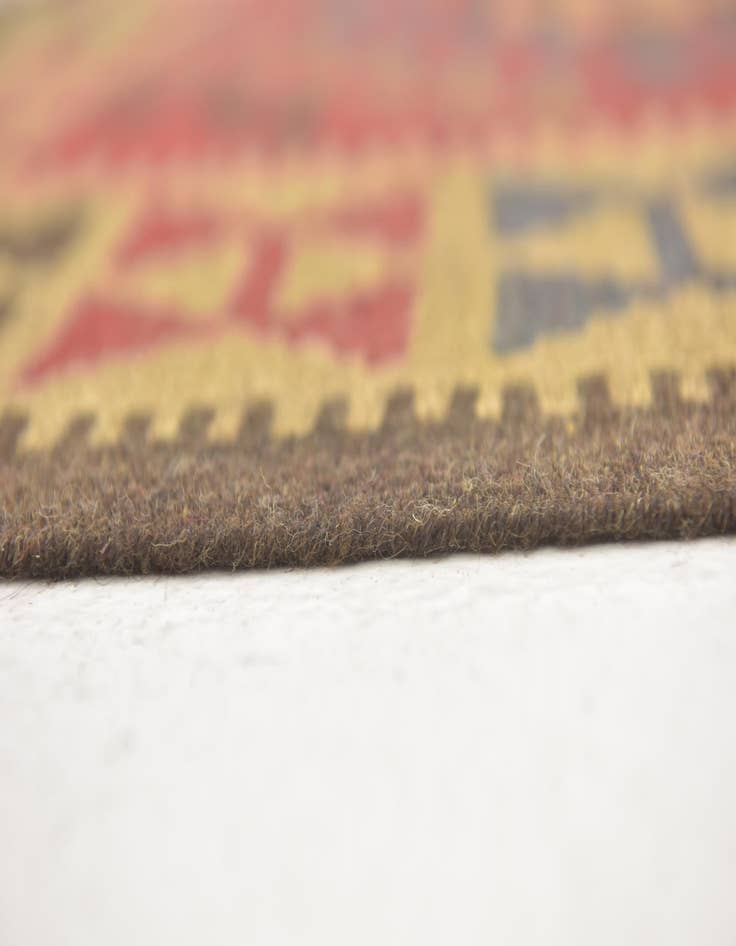 Detail image of  3' 4 x 6' 6  Hand Woven Kilim Maymana Wool Runner Rug