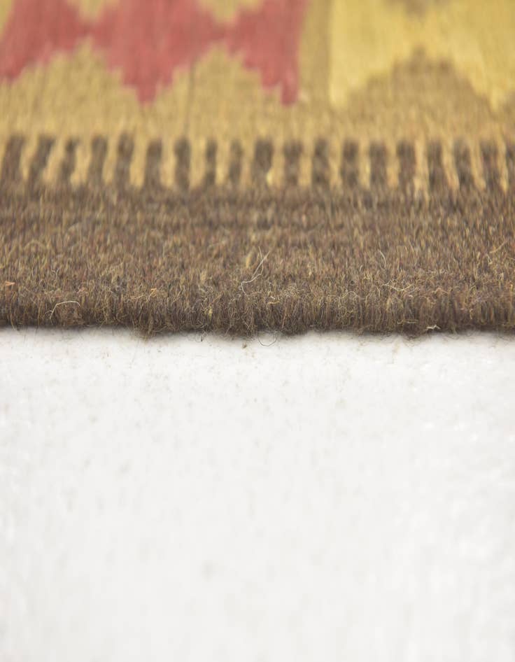 Detail image of  3' 4 x 6' 5  Hand Woven Kilim Maymana Wool Runner Rug