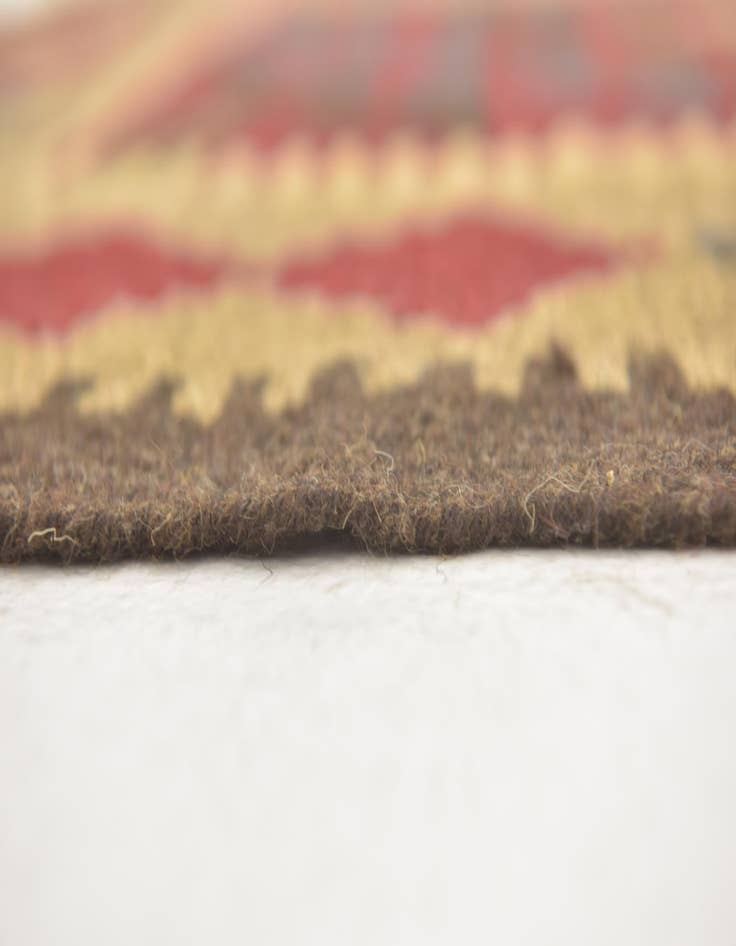 Detail image of  3' 2 x 6' 6  Hand Woven Kilim Maymana Wool Runner Rug