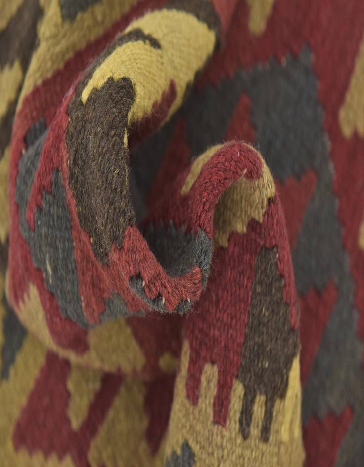 Detail image of  3' 3 x 6' 6  Hand Woven Kilim Maymana Wool Runner Rug