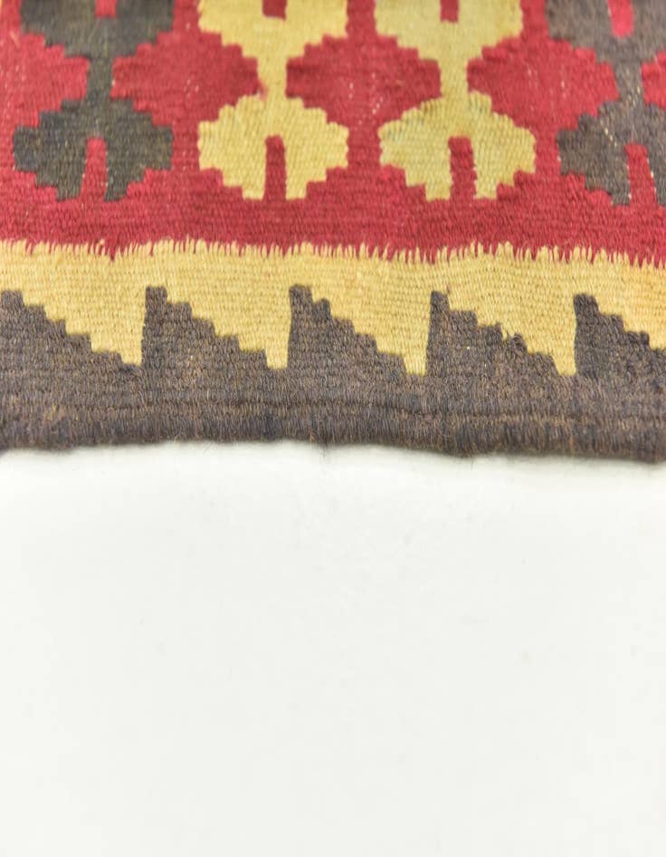 Detail image of  3' 4 x 6' 3  Hand Woven Kilim Maymana Wool Runner Rug