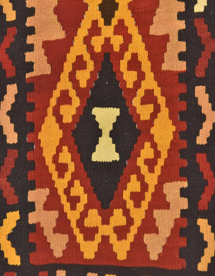 Detail image of  3' 7 x 6' 8  Hand Woven Kilim Maymana Wool Runner Rug