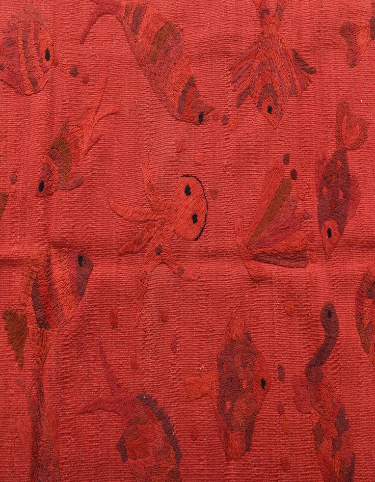 Detail image of  2' 4 x 7' 8  Hand Woven Kilim Suzani Wool Runner Rug