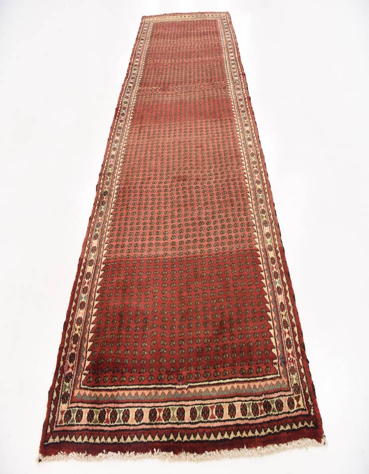 Detail image of  4' 5 x 10' 8  Hand Knotted Koliaei Persian Wool Runner Rug