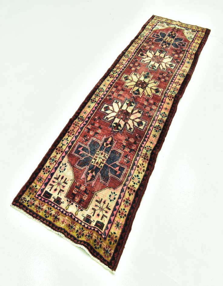 Detail image of 3' 3 x 10' Hand Knotted Koliaei Persian Wool Runner Rug