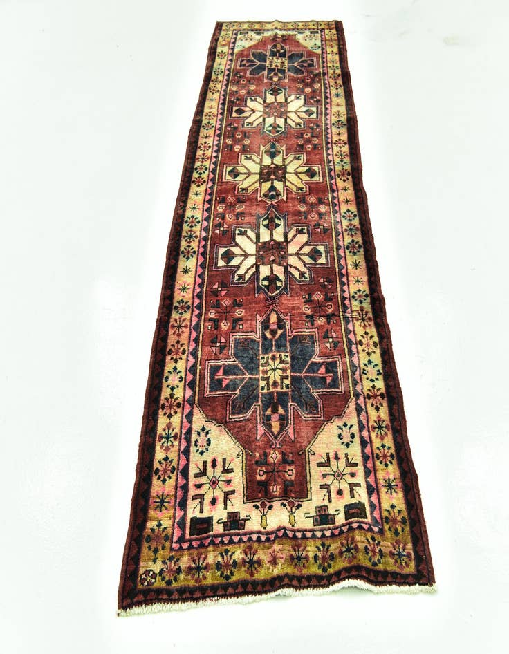 Detail image of 3' 3 x 10' Hand Knotted Koliaei Persian Wool Runner Rug