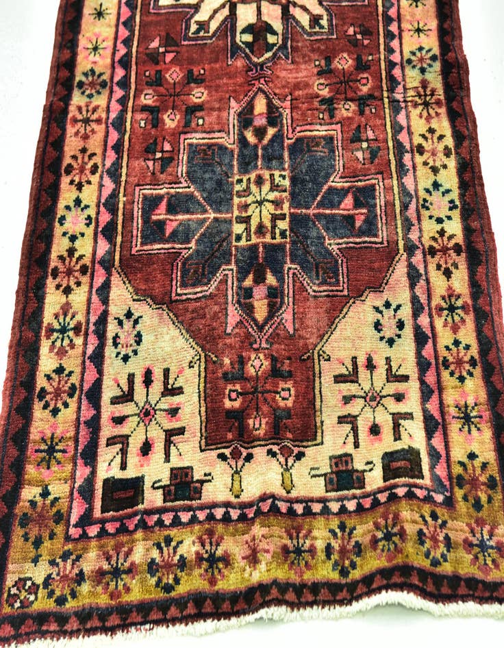 Detail image of 3' 3 x 10' Hand Knotted Koliaei Persian Wool Runner Rug