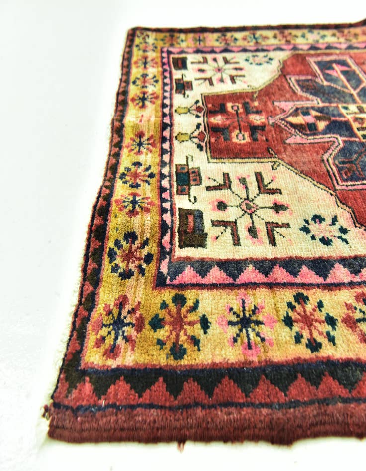 Detail image of 3' 3 x 10' Hand Knotted Koliaei Persian Wool Runner Rug