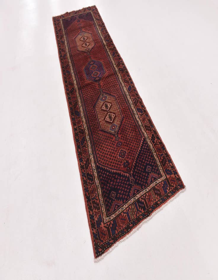 Detail image of 3' 5 x 10' Hand Knotted Koliaei Persian Wool Runner Rug