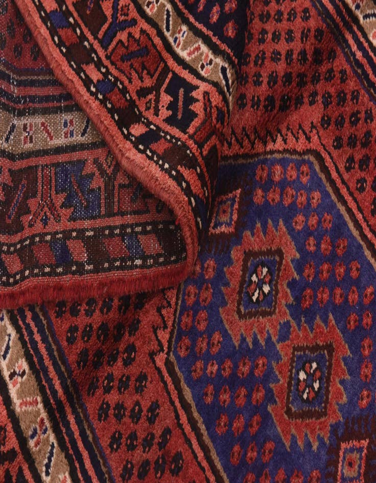 Detail image of 3' 5 x 10' Hand Knotted Koliaei Persian Wool Runner Rug