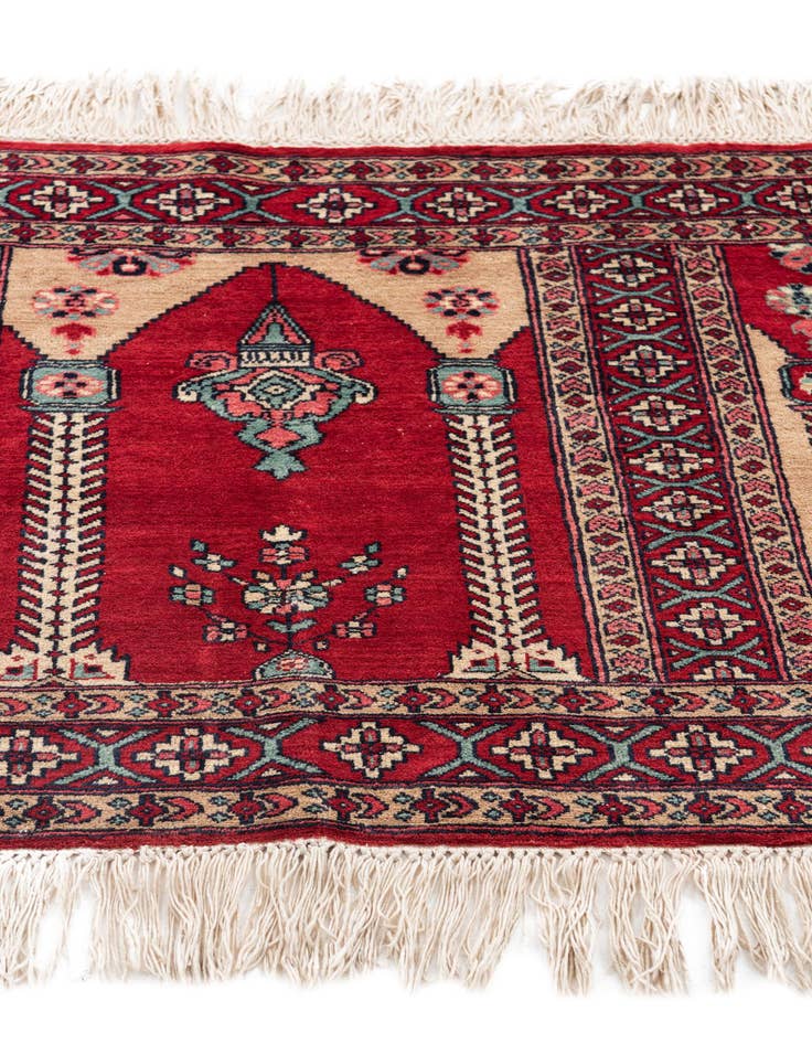 Detail image of 2' 7 x 6' 7 Hand Knotted Lahour Oriental Wool Runner Rug