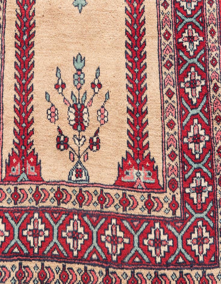 Detail image of 2' 7 x 6' 7 Hand Knotted Lahour Oriental Wool Runner Rug