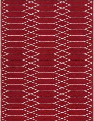Detail image of  2' x 13' Lattice Frieze Runner Rug