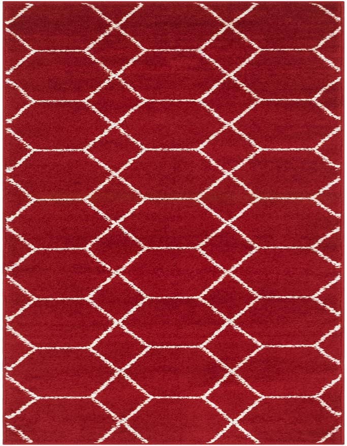 Detail image of 2' x 6' Lattice Frieze Runner Rug