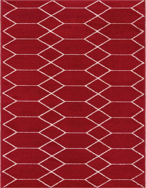 Detail image of  2' 7 x 12' Lattice Frieze Runner Rug