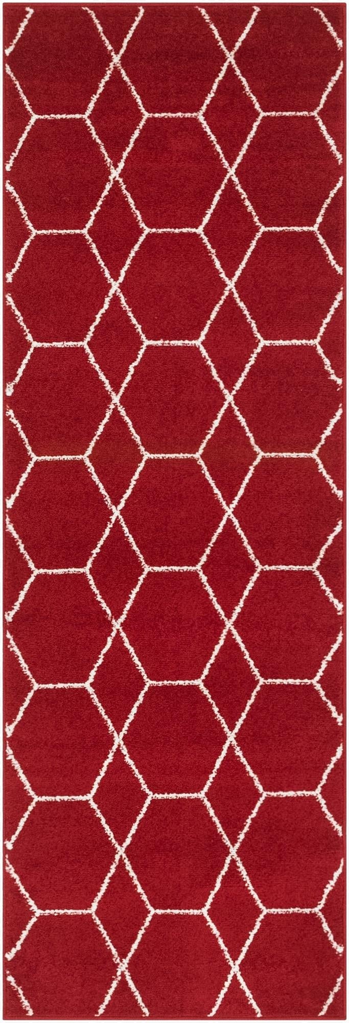  2' x 6' Lattice Frieze Runner Rug