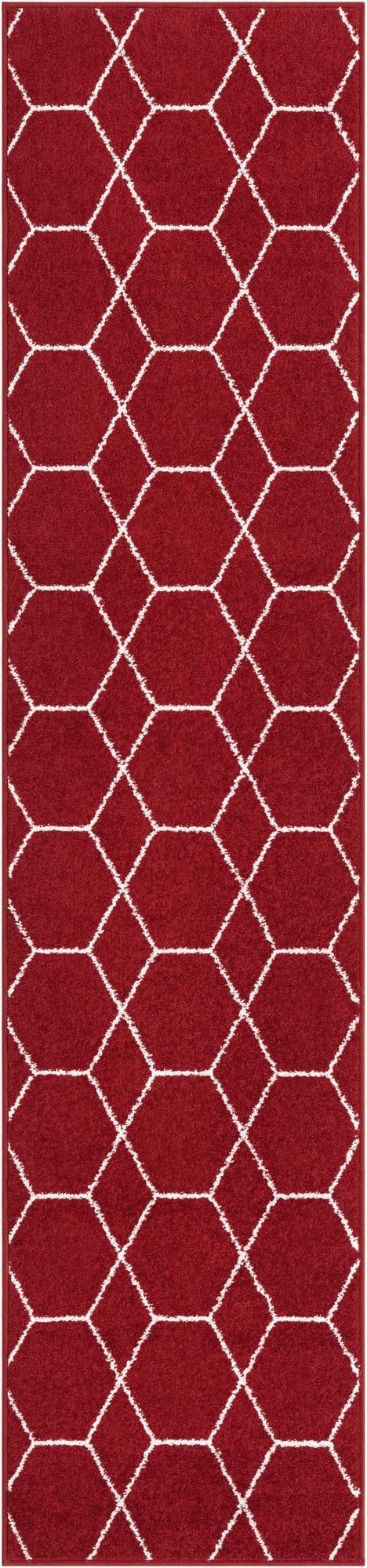  2' x 9' Lattice Frieze Runner Rug