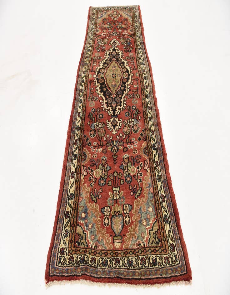 Detail image of  3' 7 x 9' 8  Hand Knotted Liliyan Persian Wool Runner Rug