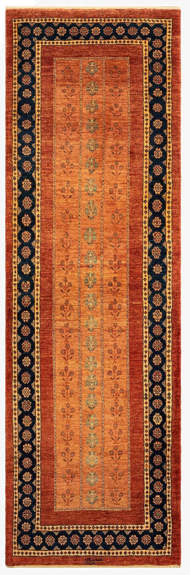  3' x 9' 4 Luribaft Wool Runner Rug