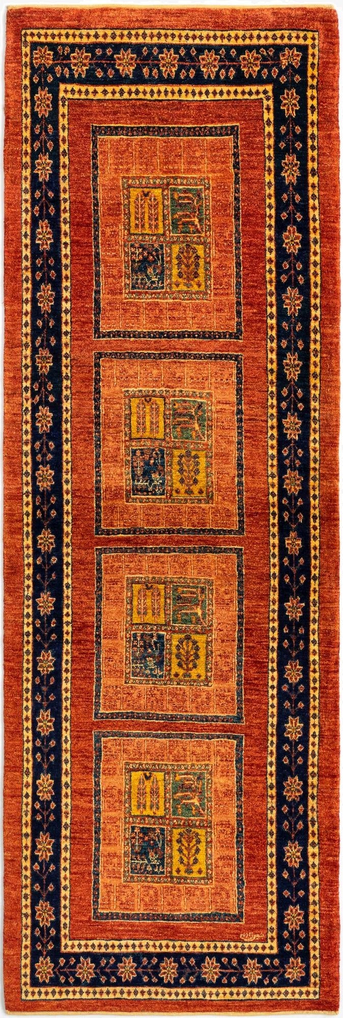  2' 11 x 9' 3 Luribaft Wool Runner Rug