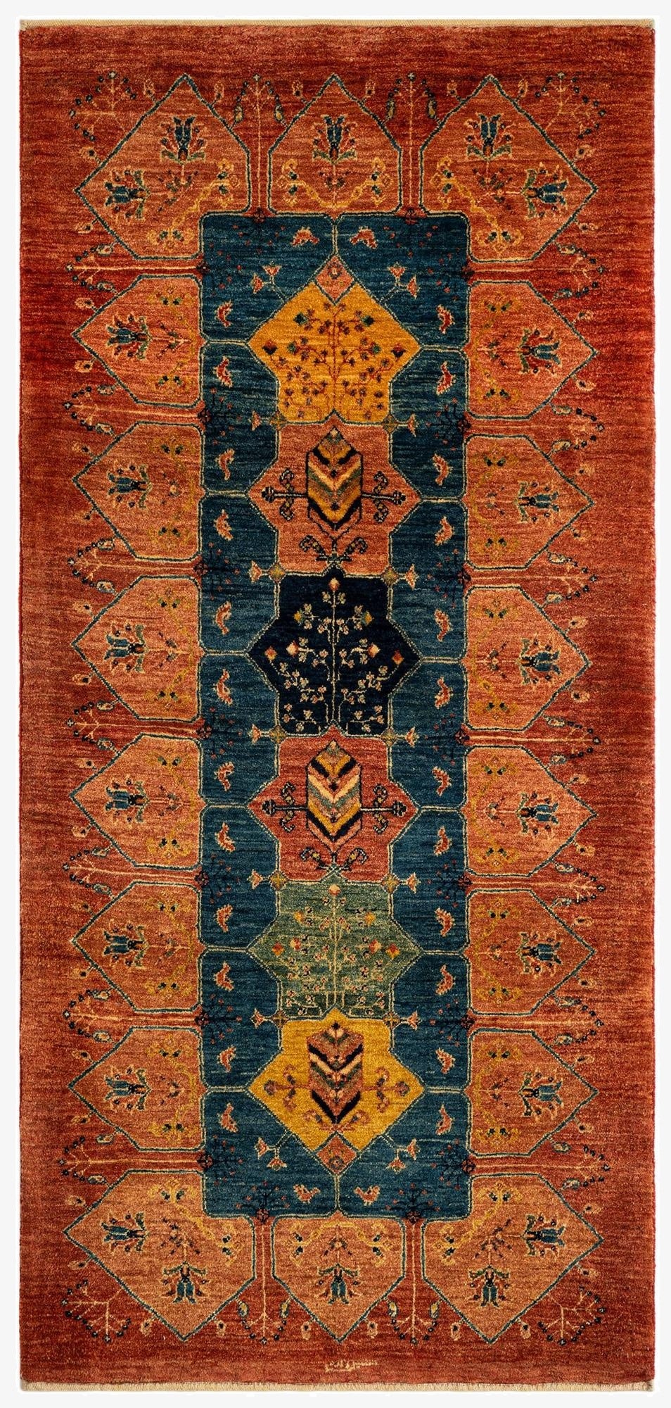  3' x 6' 7 Luribaft Wool Runner Rug